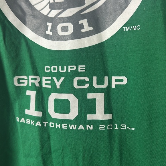 Green CFL Saskatchewan Roughriders 101st Grey Cup T-Shirt - Size XL - Picture 4 of 9